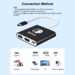 Switch Dock Compatible with Nintendo Switch Docking Station Portable Switch TV Adapter Support 4K/30HZ Switch TV Dock Mode Compatible Switch Doc Station for Nintendo Switch/OLED (NOT for Switch 2) - Image 6