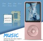 AGPTEK A02S 16GB MP3 Player, 70 Hours Playback Lossless Sound Music Player, Supports up to 128GB, Rose Gold - Image 4