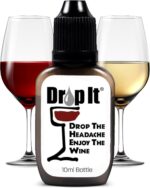 Drop It Wine Drops, Original - 10 mL Bottle - Naturally Reduces Sulfites and Tannins in Red, White & Sparkling Wines - Portable & Easy to Use - Treats Up to 55 Glasses or 9 Bottles of Wine - USA Made - Image 2