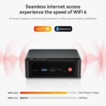 Beelink SER5 Max Mini PC, AMD Ryzen 7 6800U (up to 4.7GHz, 8C/16T), 32G LPDDR5 RAM 1TB M.2 PCIe4.0 SSD Mini Desktop Computers, Micro PC 4K Triple Display/WiFi 6/BT5.2, Office/School/Gaming - Image 6