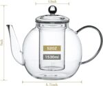 1530 ml/52 oz Large Glass Teapot with Removable Infuser, Clear Tea Kettle Stovetop Safe for Loose Leaf and Blooming Tea, Tea Lover's Choice - Image 4