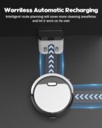 Robot Vacuum and Mop Combo, 5000Pa Suction, Works with 2.4G WiFi/Alexa/App/Remote Control, Schedule Cleaning, Automatic Self-Charging, Ideal for Pet Hair, Hard Floor and Carpet - Image 9