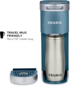 Keurig K-Mini Plus Single Serve K-Cup Pod Coffee Maker, with 6 to 12oz Brew Size, Stores up to 9 K-Cup Pods, Travel Mug Friendly, Evening Teal - Image 9
