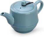Teapot with Infuser Ceramic Tea Pot with Removable Stainless Steel Fliter for Loose Tea 15.80 OZ/450ml (1-2cups) Teapots for Tea Coffee Milk for Office Home Men Women as Gift(Sky Blue) - Image 5