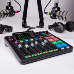 Rode RODECaster Pro II Audio Production Console with 4x Rode PodMic Podcasting Microphones, Rode PSA1+ Professional Boom Arms, Over-Ear Headphones, 32GB microSD Card, XLR Cables and StreamEye Cloth - Image 5