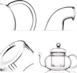 Glass Teapot Stovetop Safe-Clear Teapot with Removable Infuser-Loose Leaf and Blooming Tea Maker (20.3oz) - Image 4