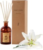 Craft & Kin Lily & Jasmine Diffuser Reed Diffuser | All Natural Essential Oil & 8 Rattan Scent Sticks | Reed Diffusers for Home, Bathroom | Long Lasting Home Fragrance in Amber Glass, 5.75oz - Image 2
