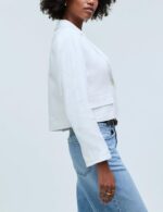IDEALSANXUN Womens Cropped Blazer Casual Lightweight Cotton Linen Blazer Suit Jackets - Image 4