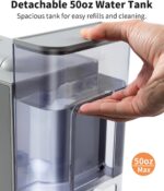 Hot & Iced Coffee Maker with Bold Setting, Single Serve Coffee Maker for K Cup and Grounds, 6-14 Oz Brew Sizes, 50 Oz Removable Water Tank, One Cup Coffee Machine with Reusable Filter, Grey - Image 6