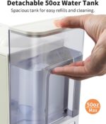 Single Serve Coffee Maker for K Cup and Grounds, 6-14 Oz Brew Sizes, 50 Oz Removable Water Tank, One Cup Coffee Machine with Reusable Filter, Off White - Image 5