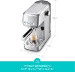 CASABREWS 3700 Essential Espresso Machine 20 Bar, Stainless Steel Cappuccino & Latte Machine with Steam Frother for Home, 43.9oz Water Tank, Silver - Image 8