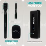 Movo Wireless Mini UC-Duo USB-C Wireless Microphone for iPhone 15/16/Android/PC/Macbook Podcast Equipment Bundle with WMX-HM Handle/Desktop Mic Stand for Podcasting, Interviews, and Content Creation - Image 5