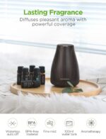 InnoGear Essential Oil Diffuser with Oils, 100ml Aromatherapy Diffuser with 6 Essential Oils Set, Aroma Cool Mist Humidifier Gift Set, Dark Wood Grain - Image 8