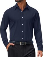 COOFANDY Mens Dress Shirt Long Sleeve Wrinkle Free Formal Shirts Business Casual Button Down Shirts - Image 2