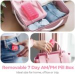 AUVON XL Weekly Pill Organizer 2 Times a Day with One-Side Large Opening Design for Easy Filling, AM PM Pill Box 7 Day, Portable Travel Pill Case for Medication, Vitamins, Fish Oils, Supplements - Image 6