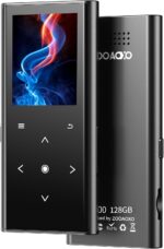 128GB MP3 Player, ZOOAOXO Music Player with Bluetooth 5.2, Built-in HD Speaker, FM Radio, Voice Recorder, Mini Design, Weigh 2.4 oz, HiFi Sound, Ideal for Sport, Earphones Included - Image 2
