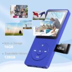 AGPTEK A02S 16GB MP3 Player, 70 Hours Playback Lossless Sound Music Player, Supports up to 128GB, Dark Blue - Image 7