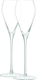 LSA Wine Prosecco Glass 250ml Clear | Set of 2 | Mouthblown & Handmade Glass | WI54 - Image 3
