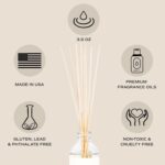 Sweet Water Decor Salt & Sea Reed Diffuser Set - Sea Salt Citrus & Musk Amber Scent Diffuser - Reed Diffusers for Home with Long Lasting Fragrance - Non-Toxic Oil Reed Diffuser - Made in the USA - Image 6