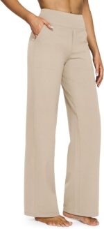 G4Free Yoga Pants Women Wide Leg Pants with Pockets High Waist Stretch Dress Casual Sweatpants Petite/Regular/Tall - Image 2