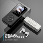 AGPTEK A02 MP3 Player with Bluetooth 5.3, 1.8 inch Screen Portable Music Player with Speaker, FM Radio, Voice Recorder, Supports Expanded Up to 128GB(Black, 32GB) - Image 3