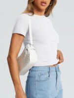 Trendy Queen Womens Basic T Shirts Summer Tops 2025 Crop Short Sleeve Slim Fit Tee Cute Gym Workout Clothes - Image 4