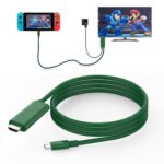 Switch Dock Mini Portable, 1.8M/ 6FT Switch TV Dock, Switch Docking Station with 4K/1080P HDMI Adapter and 100W Charging Port, Dark Green, Not for Switch 2 - Image 2