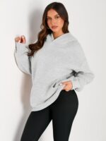 Trendy Queen Womens Oversized Hoodies Fleece Sweatshirts Fall Fashion 2025 Pullover Sweaters Winter Clothes - Image 3