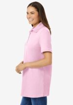 Woman Within Plus Size Perfect Short-Sleeve Polo Shirt - Image 4