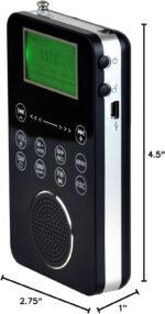 Degen DE1131 4-in-1 Touch Screen Controlled Portable AM/FM/SW Digital Radio, MP3 Player with Built-in 4GB Flash Memory and Micro-SD Card Reader, Voice Recorder & E-Book Reader - Image 6