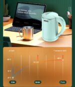0.5L Small Portable Electric Kettles for Boiling Water, Stainless Steel Travel Kettle, Fast Boil Teapot, Boil-Dry Protection & Auto Shut-Off, Perfect For Traveling Cooking, Coffee, Tea, Eggs(Green) - Image 6