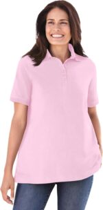 Woman Within Plus Size Perfect Short-Sleeve Polo Shirt - Image 2