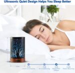 Oil Diffuser with Essential Oils Set – Aromatherapy Oil Diffuser 150ml with 6 Essential Oils Set, Cool Mist Diffusers for Essential Oils, Waterless Auto Shut-Off,7 Colors Night Light, Gifts for Mom - Image 7