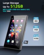 128GB MP3 Player with Bluetooth and WiFi, 5" Touch Screen Android 14 Music Player with Play Store, Spotify, Pandora, Amazon Music, MP3 & MP4 for Kids with Libby, Audible, Up to 512GB - Image 4