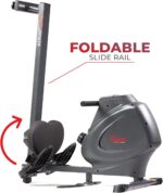 Sunny Health & Fitness Multi-Function Premium Magnetic Rowing Machine, Bicep Curls, Upward Rows, Seated Rows, Foldable Slide Rails, Digital Monitor, Optional Free SunnyFit App Connection - Image 4