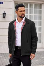 COOFANDY Mens Lightweight Jackets Casual Windbreaker Zip Up Coat Stand Collar Golf Jacket Stylish Fall Work Business - Image 5