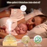 Glass Essential Oil Diffuser Humidifier, 200ml Ultrasonic Aroma Diffusers with Glass Reservoir Wood Base Auto-Off Timer, Dusk Flame Warm Light Dome Air Diffuser for Home - Image 8