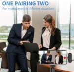 2 Pack Professional Wireless Lavalier Microphone for iPhone iPad Android with Charging Case Noise Reduction Plug-Play Clip on Lapel Mic for Video Recording Vlogging, YouTube, Interview, Live Streaming - Image 5
