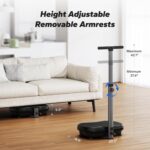 MERACH Vibration Plate Exercise Machine, Vibration Plate for Lymphatic Drainage Weight Loss, Vibrating Plate Exercise Machine with Handrails, Exercise Equipment for Women Men Home - Image 4