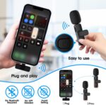 2 Pack Wireless Lavalier Microphone for iPhone iPad, Lapel Mics Plug-Play 2.4G Ultra-Low Delay Built-in Noise Reduction Chip 8H Working Time for Video Recording Interview Podcast Vlog YouTube - Image 4