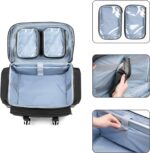 Damero Rolling Medical Bag with Detachable Trolley, Medical Equipment Bag with Removable Pouches and Dividers, First Aid Responder Bag Empty for Home Health Nurses, Doctors, EMT, EMS, Black - Image 4