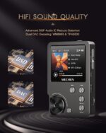 MECHEN M30 HiFi MP3 Player, Lossless DSD High Resolution Digital Audio Music Player, High-Res Portable Audio Player with 64GB Memory Card (Gray) - Image 4