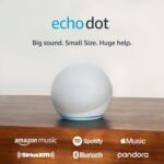 Amazon Echo Dot (newest model), Vibrant sounding Alexa speaker, Great for bedrooms, dining rooms and offices, Glacier White - Image 2