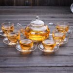 Glass Teapot Stovetop Safe-Clear Teapot with Removable Infuser-Loose Leaf and Blooming Tea Maker (20.3oz) - Image 6
