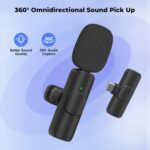 Wireless Microphone for iPhone, Android Wide Compatibility Noise Reduction Clear Sound Lavalier Microphone for Podcast, Video Recording, Live Streaming, YouTube, Tiktok, Vlog, 2 Pack - Image 5