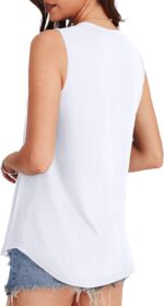 OFEEFAN High Neck Tank Tops for Women Loose Fit Sleeveless Top Summer Clothes Womens Tunic Tops to Wear with Leggings - Image 6