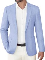 COOFANDY Men's Casual Blazer Slim Fit Sports Coat One Button Business Retro Suit Jackets for Wedding Party - Image 2