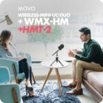 Movo Wireless Mini UC-Duo USB-C Wireless Microphone for iPhone 15/16/Android/PC/Macbook Podcast Equipment Bundle with WMX-HM Handle/Desktop Mic Stand for Podcasting, Interviews, and Content Creation - Image 3