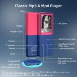 Mp3 Player with Bluetooth,Classic Portable Mp3 & Mp4 Players,HiFi Sound Music Player with SD Card Slot/Photo Viewe/Video Play/FM Radio/Recorder/E-Book for Kids,Long Battery Life Red 64GB - Image 7