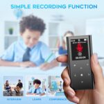 128GB MP3 Player, ZOOAOXO Music Player with Bluetooth 5.2, Built-in HD Speaker, FM Radio, Voice Recorder, Mini Design, Weigh 2.4 oz, HiFi Sound, Ideal for Sport, Earphones Included - Image 5